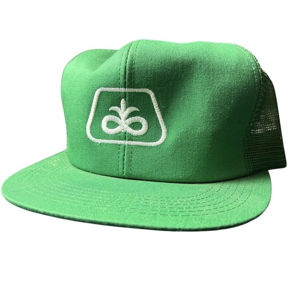 Pioneer Seeds Trucker Hat Mesh Snapback Tan‎ K Products Pioneer Logo